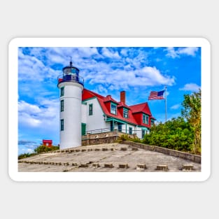 “Breezy Day at Point Betsie Lighthouse” Sticker